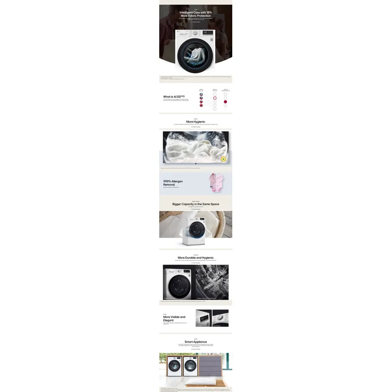 LG FB1209S5W 9KG Front Load Washer