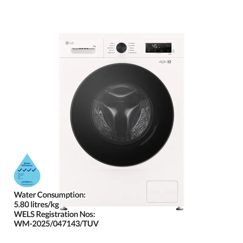 LG FB1209S5W 9KG Front Load Washer