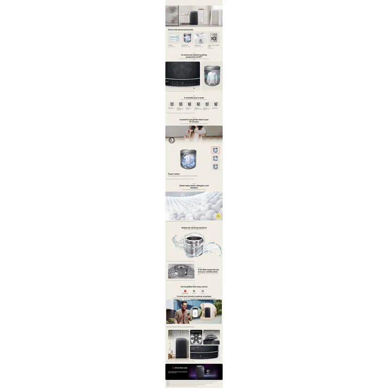 LG TV2111SV5J 11.5KG Top Load Washer