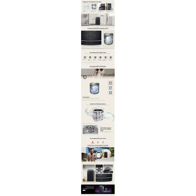 LG TX2313DT5G 13KG Top Load Washer