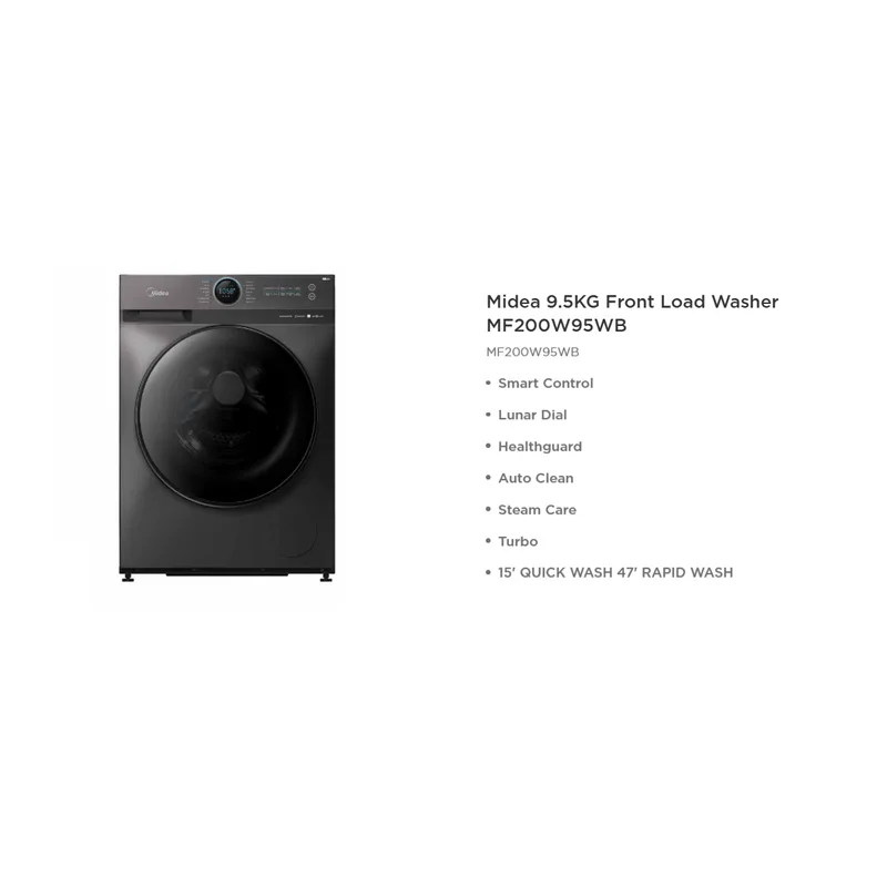 Midea MF200W95WB 9.5KG Front Load Washer