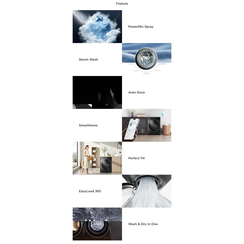 Midea MF310D100WB 10/7KG Front Load Washer Dryer