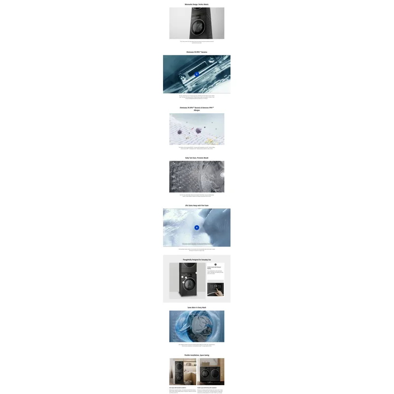 Panasonic NA-25CEW1BSG 12.5KG Front Load Washer
