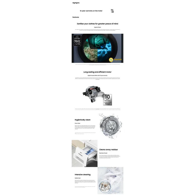 Samsung WD80TA046BE/SP 8/6KG Front Load Washer Dryer