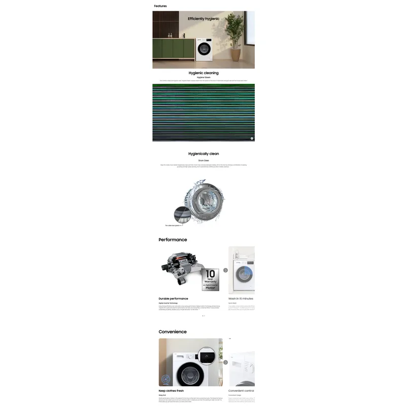 Samsung WW80FG3M05AWSP 8KG Front Load Washer