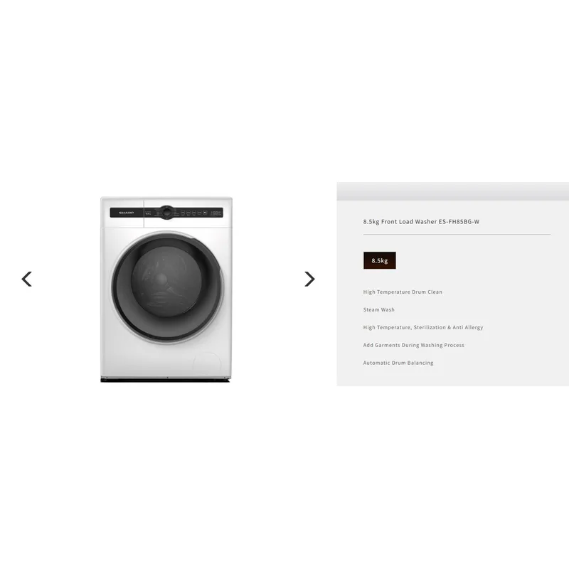 Sharp ES-FH85BG-W 8.5KG Front Load Washer