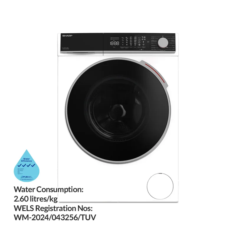 Sharp ES-FW1014SW 10KG Front Load Washer