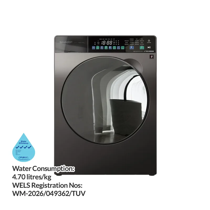 Sharp ES-FW10D7PAS 10.5/7KG Front Load Washer Dryer