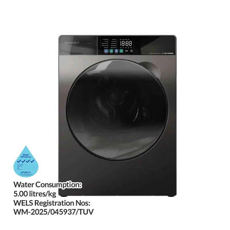 Sharp ES-FW12SAG 12.5KG Front Load Washer