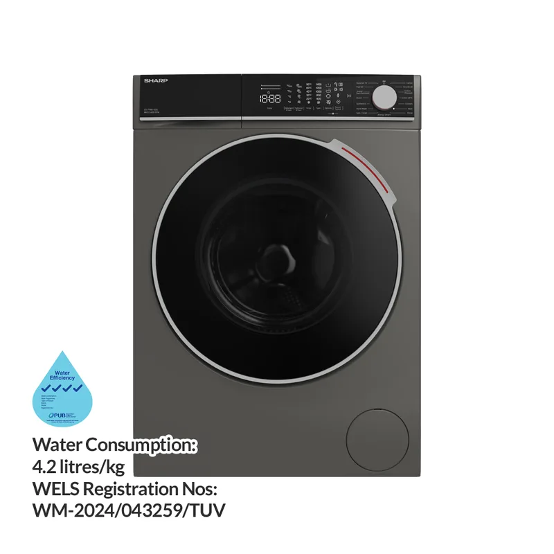 Sharp ES-FW814SB 8KG Front Load Washer