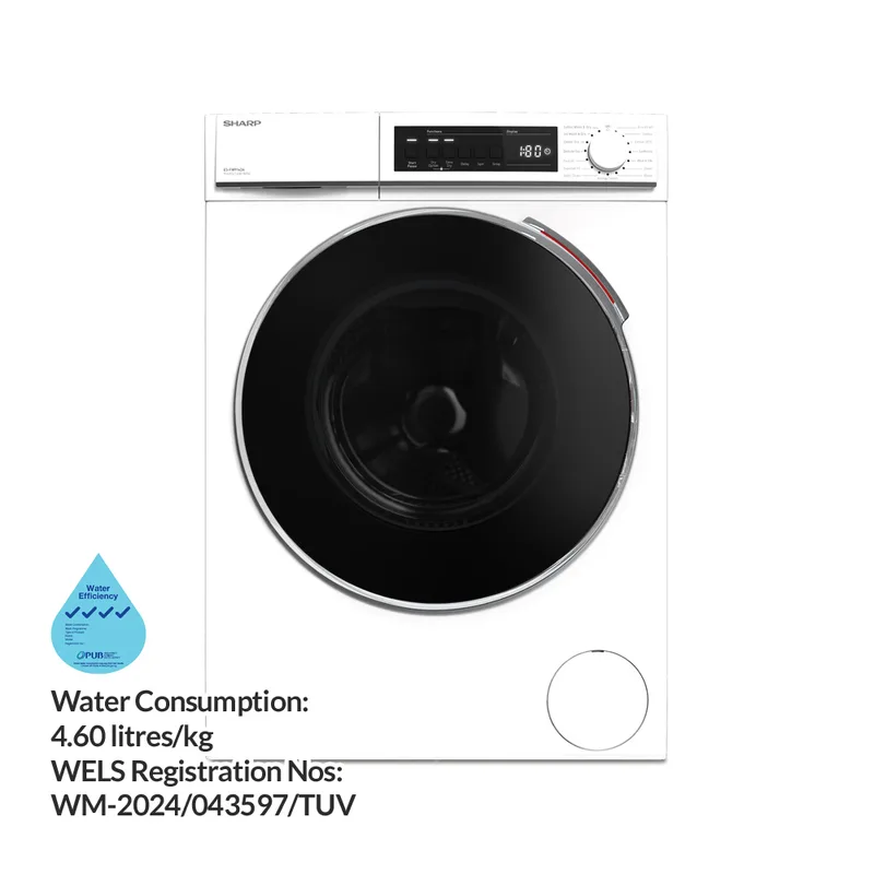 Sharp ES-FW914D6 9/6KG Front Load Washer Dryer