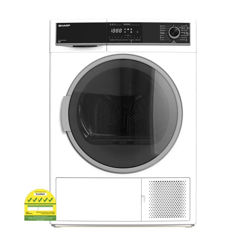 Sharp KD-HD9S7GW-W 9KG Front Load Heat Pump Tumble Dryer
