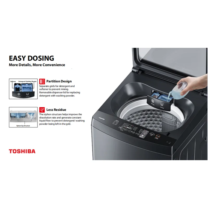 Toshiba AW-DUM1600LS(MK) 15KG Top Load Washer