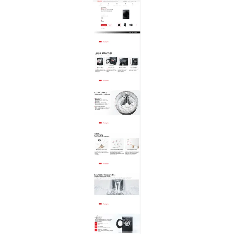 Toshiba TW-T21BU115UWS(MG) 10.5KG Front Load Washer