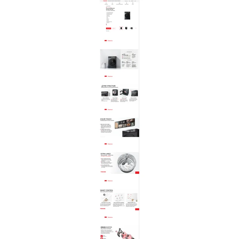 Toshiba TW-T25BZU105MWS(MG) 9.5KG Front Load Washer