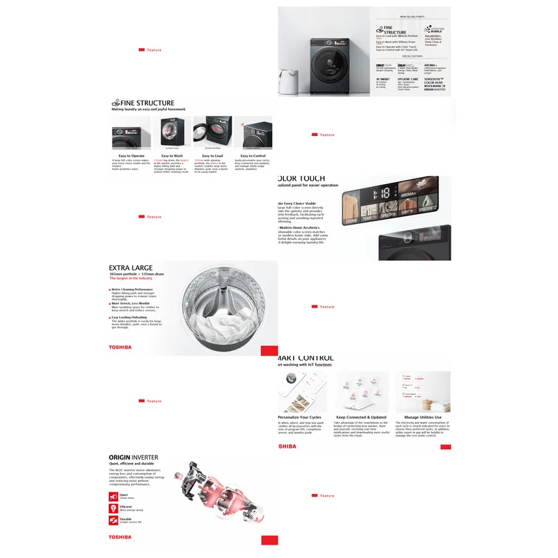Toshiba TWD-T25BZU115MWS(MG) 10.5/7KG Front Load Washer Dryer