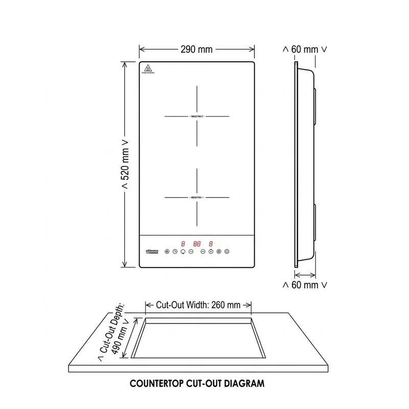 EuropAce EIH5302E 5 Series 30cm Domino Induction Hob