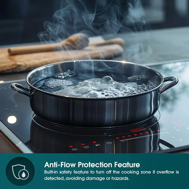 EuropAce EIV5221V 75cm Vitroceramic & Induction Hob