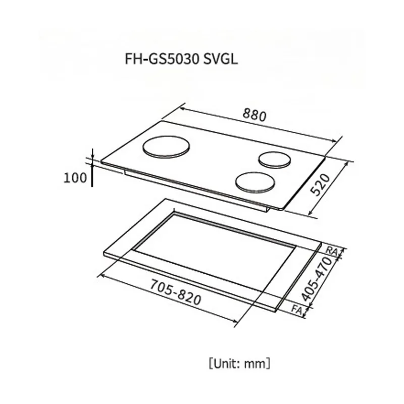 Fujioh FH-GS5030-SVGL Glass Cooker Hob