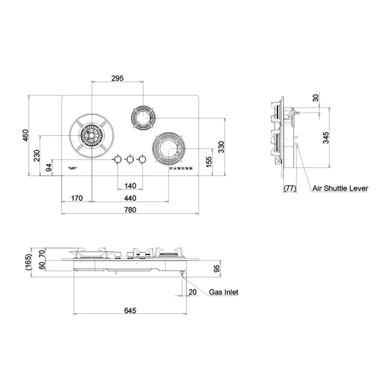 Fujioh FH-GS5035-SVGL Glass Cooker Hob