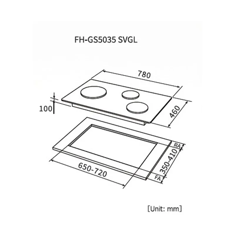 Fujioh FH-GS5035-SVGL Glass Cooker Hob