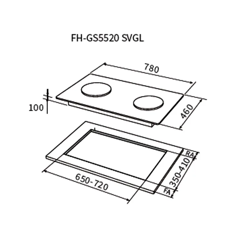 Fujioh FH-GS5520-SVGL Glass Cooker Hob