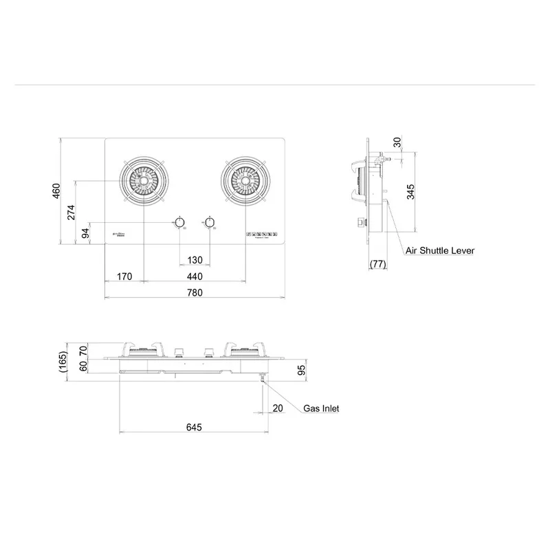 Fujioh FH-GS5520-SVGL Glass Cooker Hob