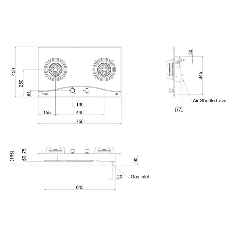Fujioh FH-GS5520-SVSS Stainless Steel Cooker Hob