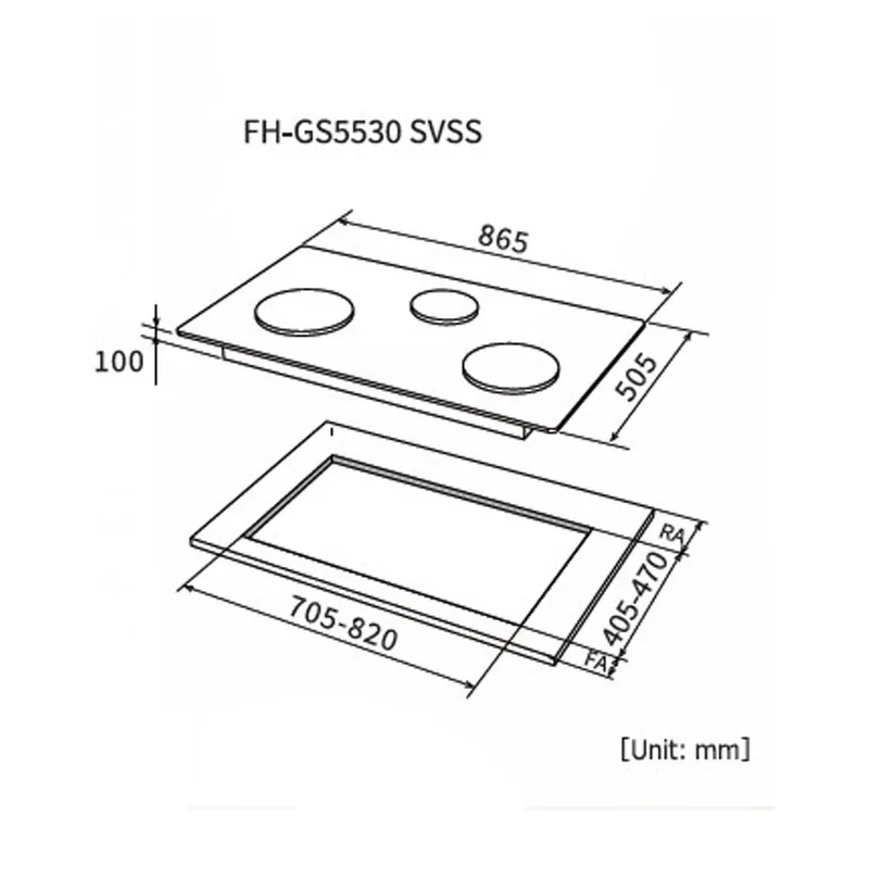 Fujioh FH-GS5530-SVSS Stainless Steel Cooker Hob