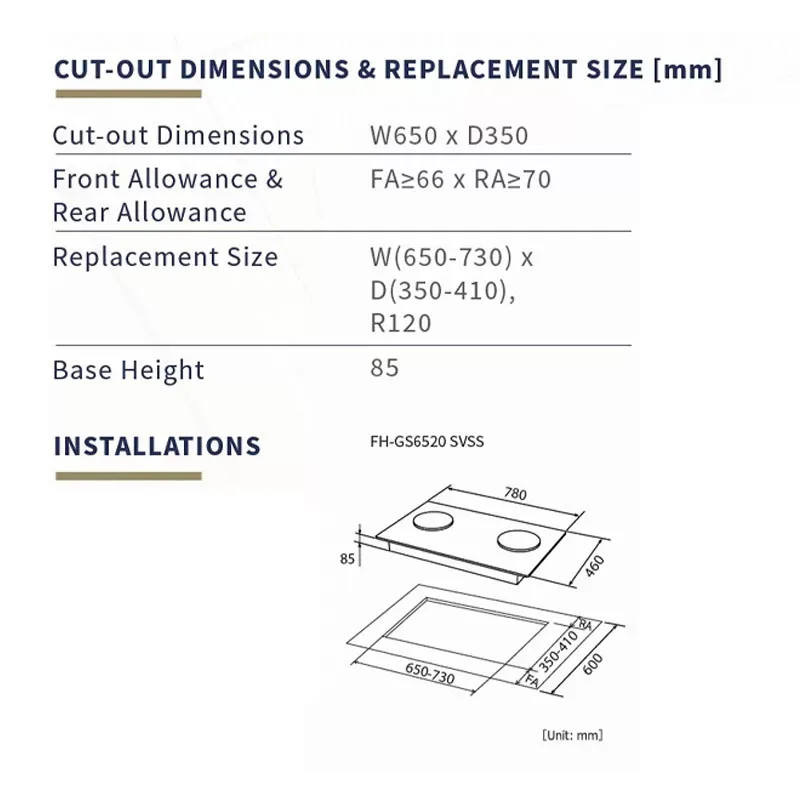 Fujioh FH-GS6520-SVSS Stainless Steel Cooker Hob