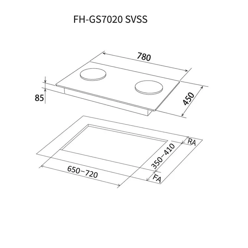 Fujioh FH-GS7020-SVSS Stainless Steel Cooker Hob