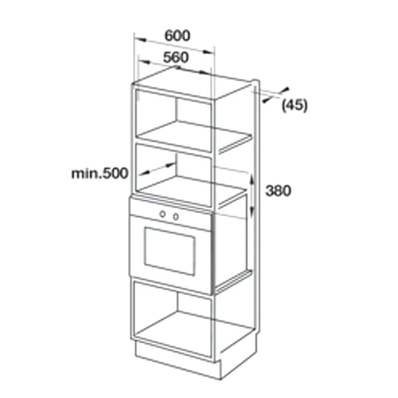 Hafele HM-B38A Built-in Microwave