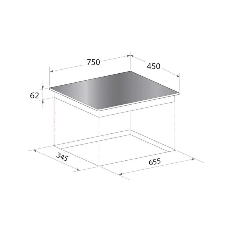 Mayer MM75IDHB 75cm 2-Zone Hybrid Induction Hob