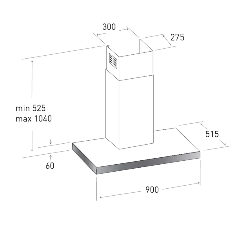 Mayer MMCH407I 90cm Chimney Hood