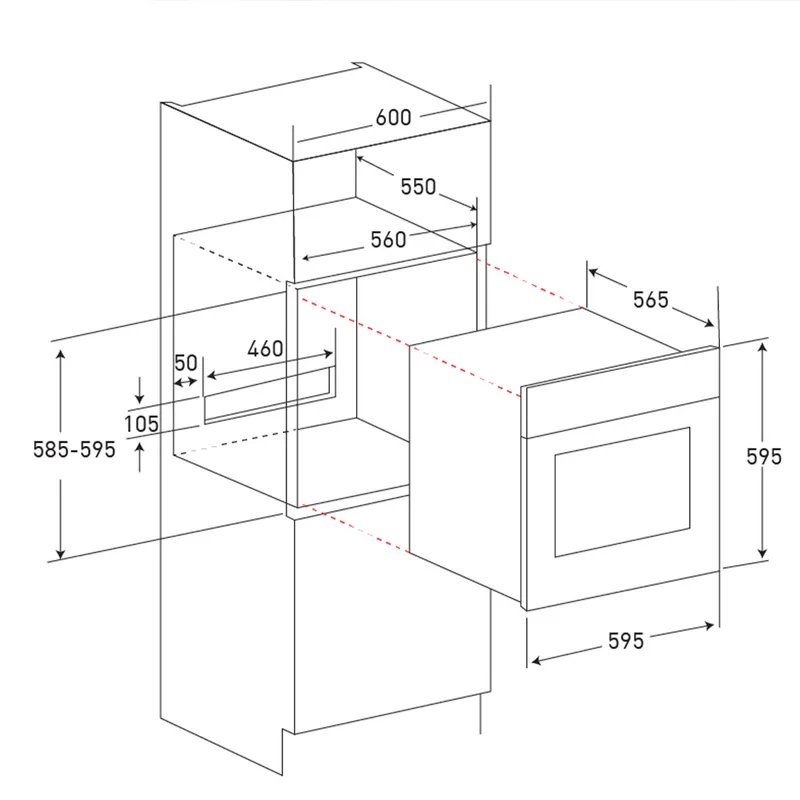 Mayer MMDO13C 60cm 75L Built-in Catalytic Oven