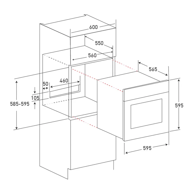 Mayer MMDO13CS 60cm Built-in Oven with Cavity Cooling System