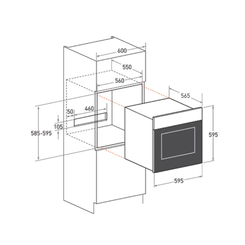 Mayer MMDO15P 75L Built-in Oven