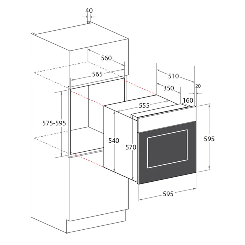 Mayer MMDO9 60cm 75L Built-in Oven