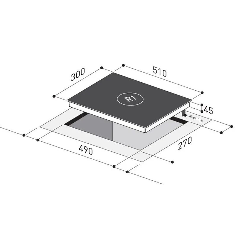 Mayer MMGH310H 30cm Domino Gas Hob