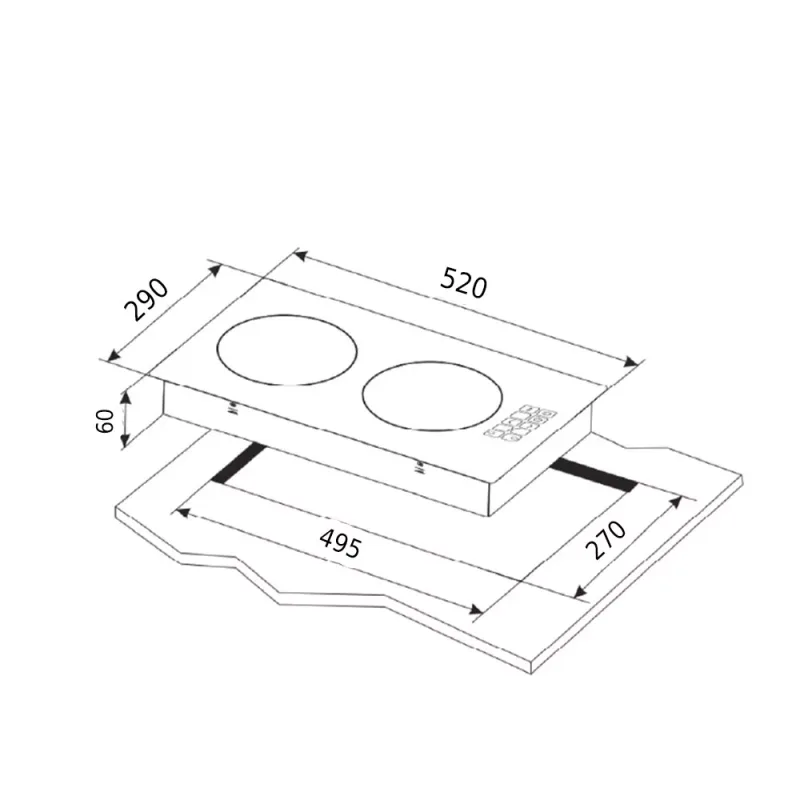 Mayer MMIH30CS 30cm Domino Induction Hob with Slider