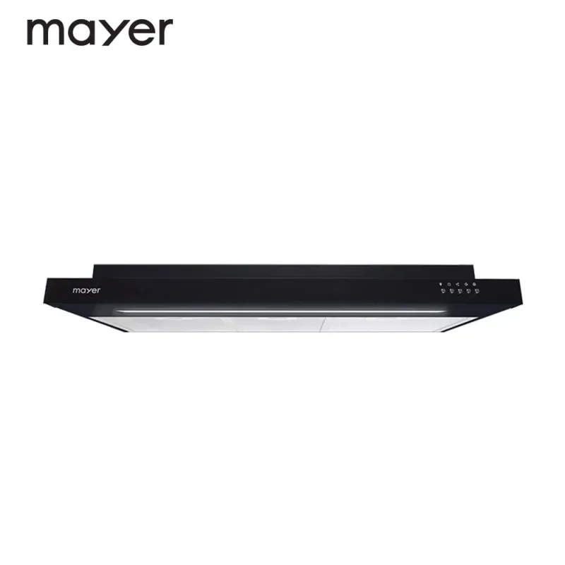 Mayer MMSI900LEDHS-Black 90cm Semi-Integrated Slimline Cooker Hood (Black)