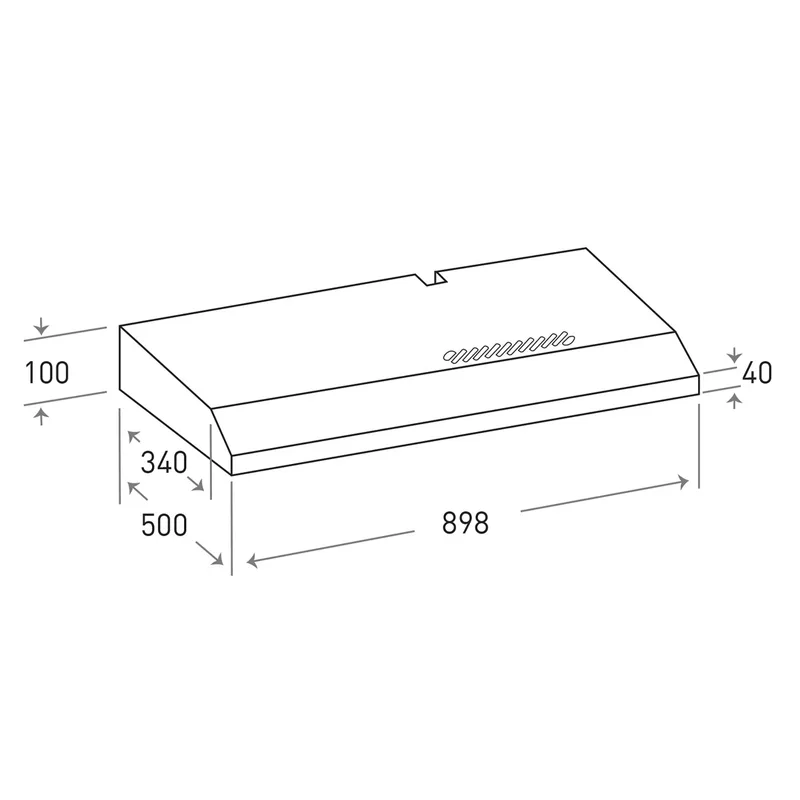 Mayer MMSL902BE 90cm Slimline Hood