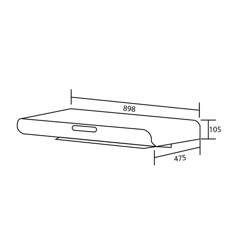 Mayer MMSL983OT 90cm Slimline Cooker Hood (Gun Metal)