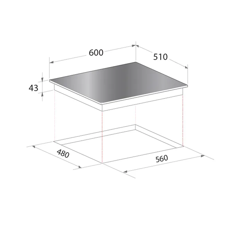 Mayer MMSS633 60cm 3 Burner Stainless Steel Gas Hob