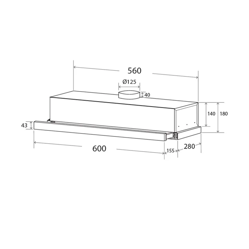 Mayer MMTH60 60cm Telescopic Hood
