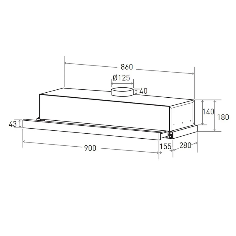 Mayer MMTH90 90cm Telescopic Hood