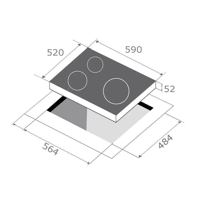 Midea MBI-IHT341-SG Ceramic Cooker Hob