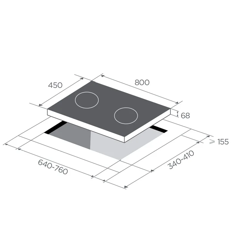 Midea MBI-SN20-SG Built-In Gas Cooker Hob