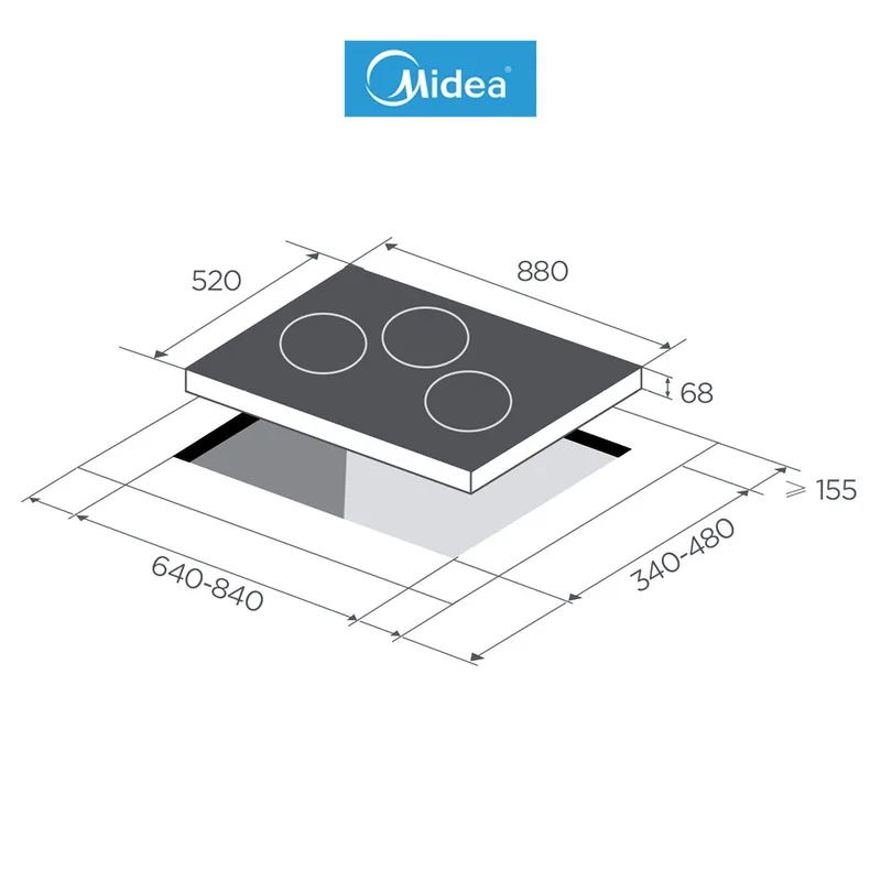 Midea MBI-SN30-SG Built-In Gas Cooker Hob