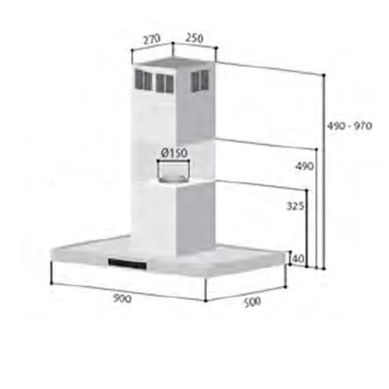 Rinnai RH-C249-SSR 90cm Chimney Hood
